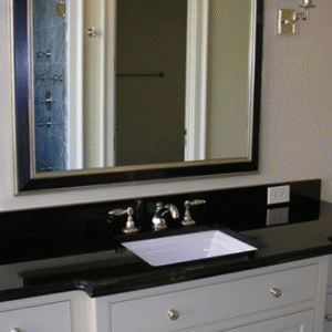 Đá Hoa Cương Đen Bóng (Absolute Black) Làm Bàn Bếp, Lavabo...