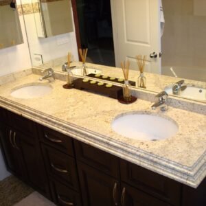 Đá hoa cương Vàng Sa Mạc (Colonial Gold) - Làm bàn bếp, Lavabo