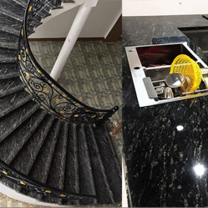 Đá Hoa Cương Đen Nhiệt Đới (Black Markino) Lát Cầu Thang, Lát Sàn...