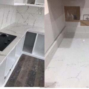 Đá Granite Trắng Vân Mây Nhân Tạo - Làm Bàn Bếp - dày 14mm