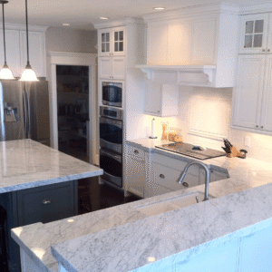 Đá Marble Trắng Bianco Carrara Làm Bàn Bếp, Lavabo…