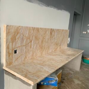 Đá Marble Vân Gỗ Ý (Daino Beige) Làm Bàn Bếp, Lavabo...