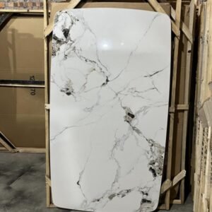 Bàn ăn mặt đá ceramic trắng